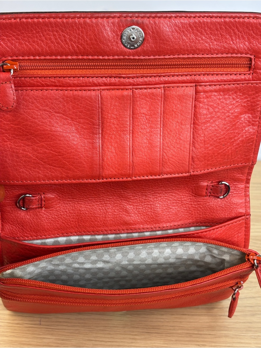 Brighton‎ Shiloh Africanz Red Leather Long Wallet. - Picture 6 of 15